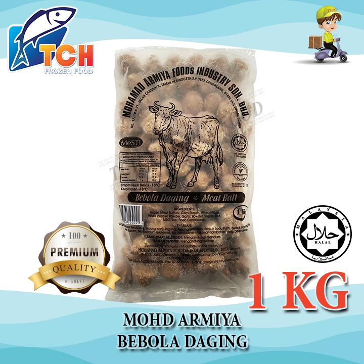 MOHAMAD ARMIYA MEATBALL, BEBOLA DAGING,TCH FROZEN FOOD, FROZEN SEAFOOD, WHOLESALE SUPPLIER, FISH, IKAN, SALMON, FILLET