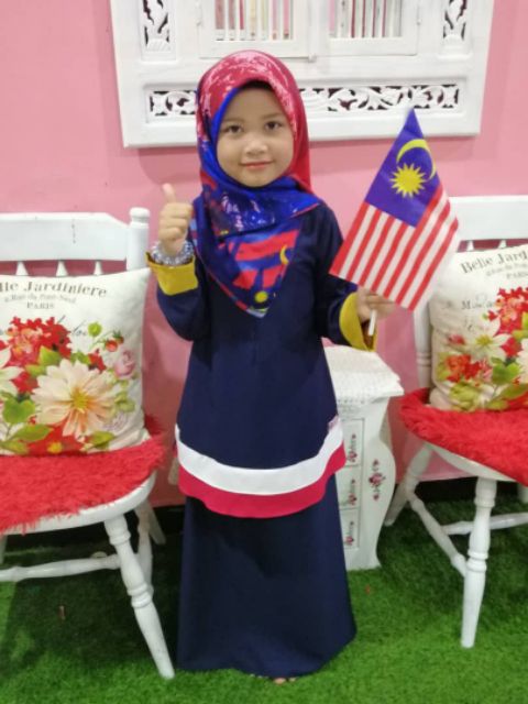 Sale Kurung Malaysia Kids Baju Kurung Merdeka Malaysia Kanak Kanak Shopee Malaysia