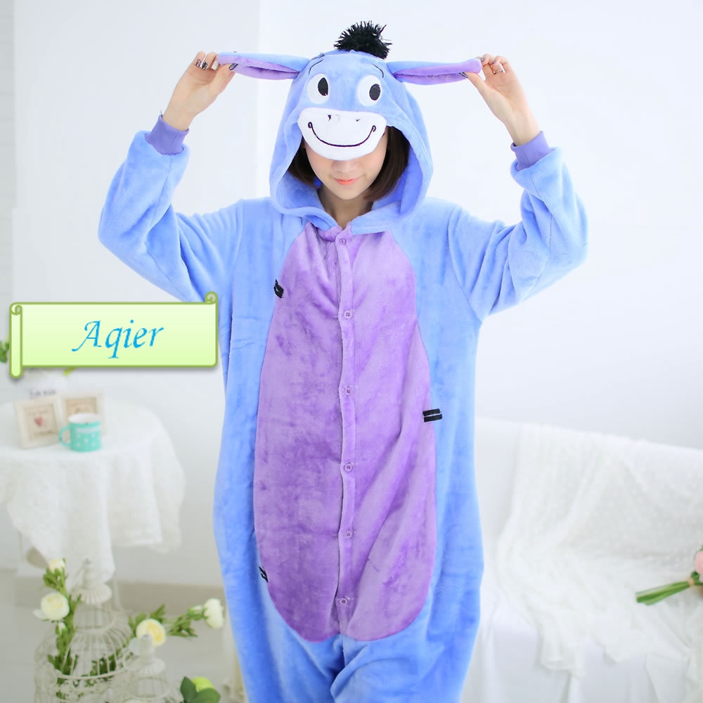 Donkey Animal Cosplay Halloween Xmas Costume Eeyore Oneise Unisex Adult Teens Pajamas 