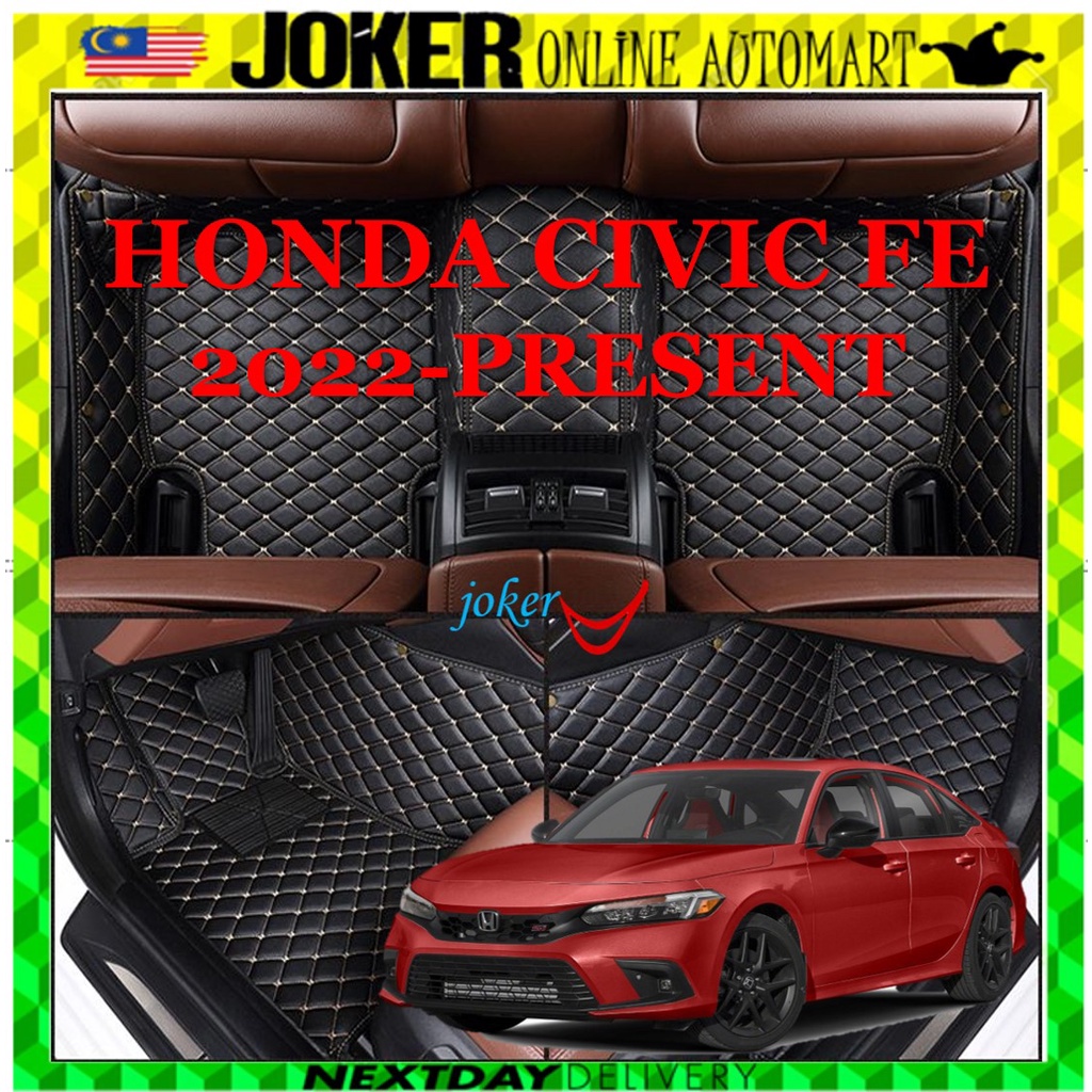 HONDA CIVIC FE 2022 PRESENT LEATHER LUXURY CARMAT OEM CARPET FLOOR