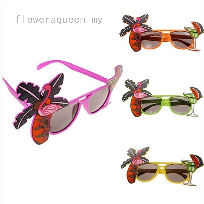 Retro Novelty Party Sunglasses Hawaiian Tropical Fancy Dress Accessories Glasses