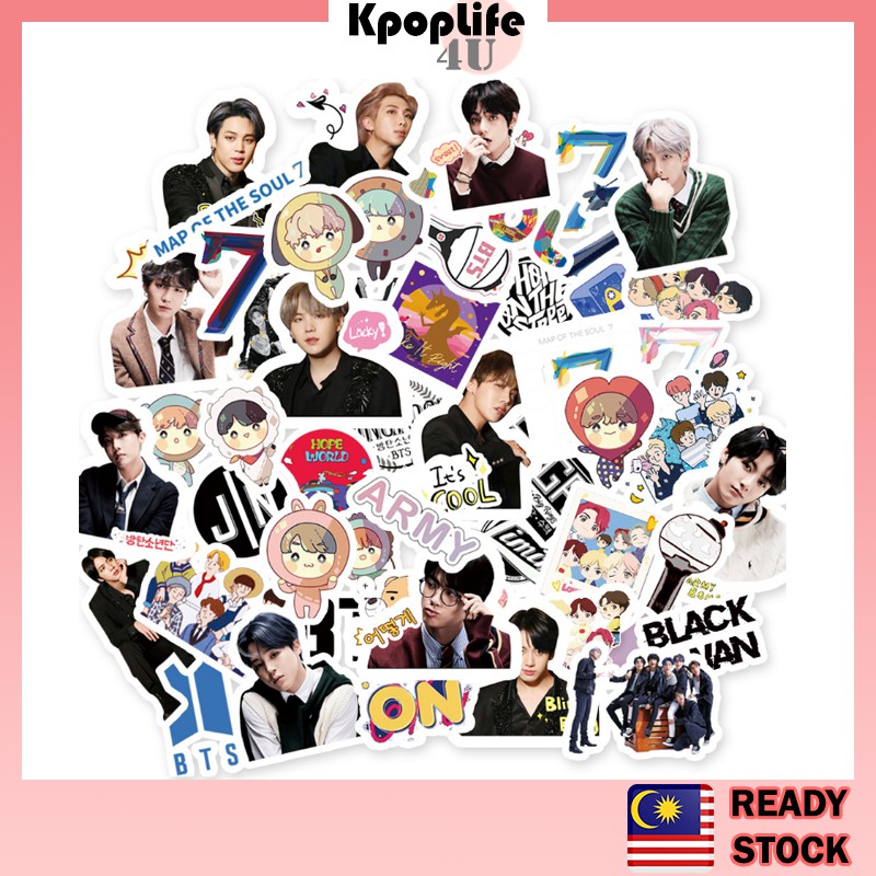 buy bts map of the soul 7 deco sticker set 55pcs kpop diary laptop handphone pvc wallet diy deco sticker seetracker malaysia