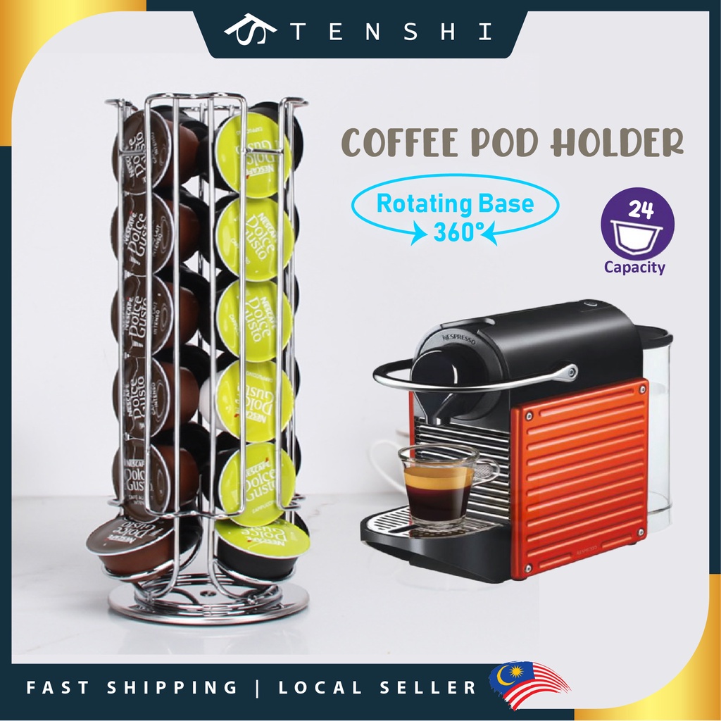 Dolce gusto starbucks coffee pod capsule holder tower 24 Pods Rotating Coffee Holder Rack Stand