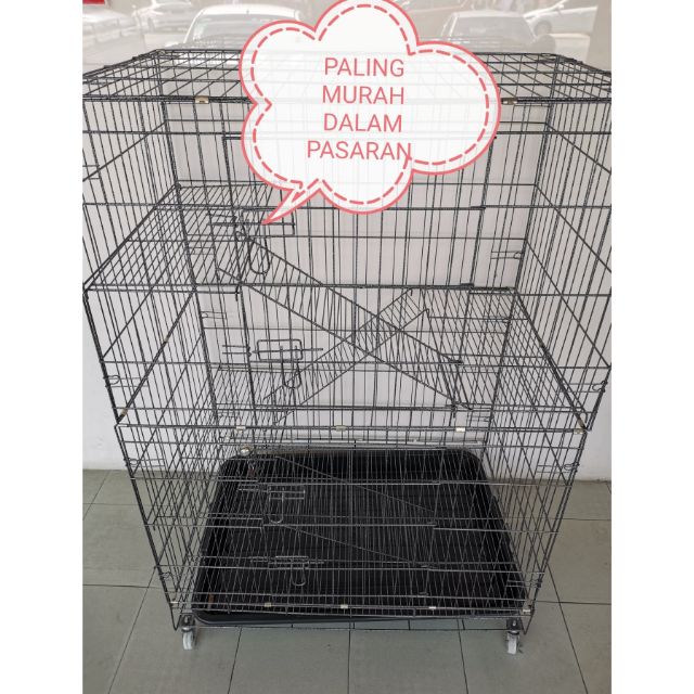 Sangkar kucing size besar 90cmx60cmx132cm 3 layer