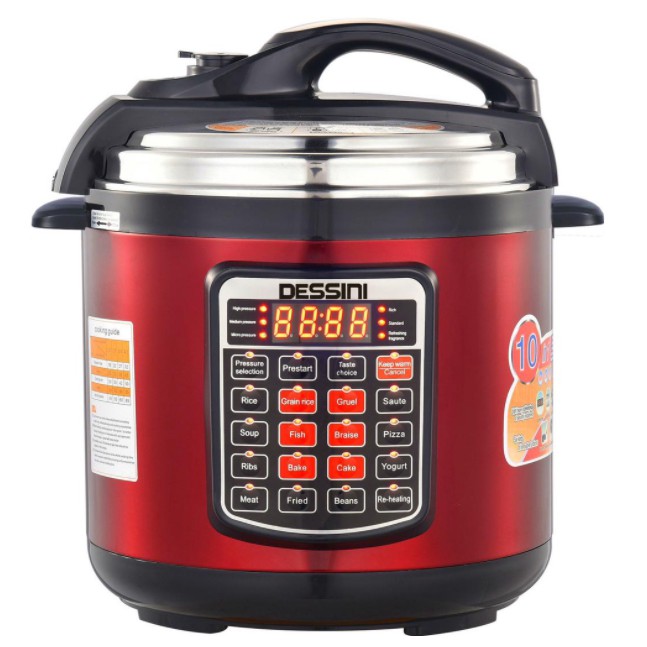 NEW VERSION DESSINI PRESSURE COOKER 6 OR 8 LITRES WITH 20 BUTTONS