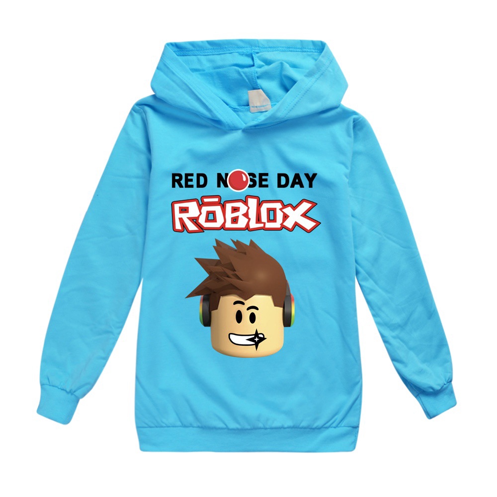 Roblox Red Nose Day Kids Hoodies Long Sleeve Hoodies For Boys And Girls Summer Casual Tops Shopee Malaysia - roblox hoodies shirt for boys sweatshirt red noze day costume children sport shirt sweater for kids long sleeve t shirt tops red boys jacket jackets