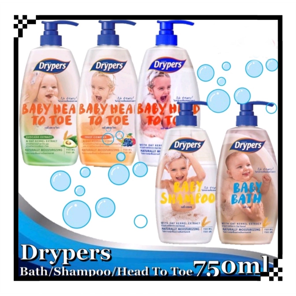 Drypers Baby Bath/Head To Toe 700ml Shopee Malaysia