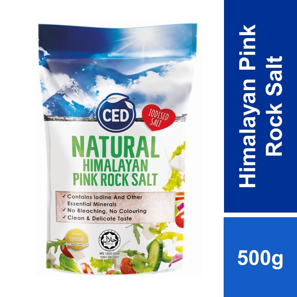 Ced Natural Himalayan Pink Rock Salt 500g Iodised Shopee Malaysia