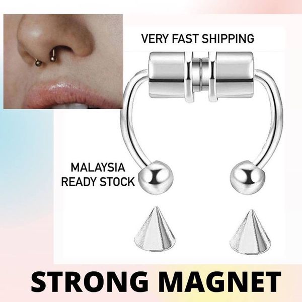 fake magnetic septum piercing nose(Anting2 hidung) | Shopee Malaysia