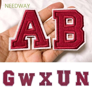 NEEDWAY 3D Letter Patches DIY Clothes Embroidery Patches Sew on Apparel Sewing Sewing Fabric Iron-on Alphabet Embroidery Applique