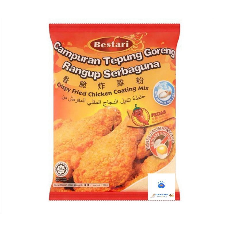 Bestari Crispy Fried Chicken Coating Mix Campuran Tepung Goreng 1kg ...