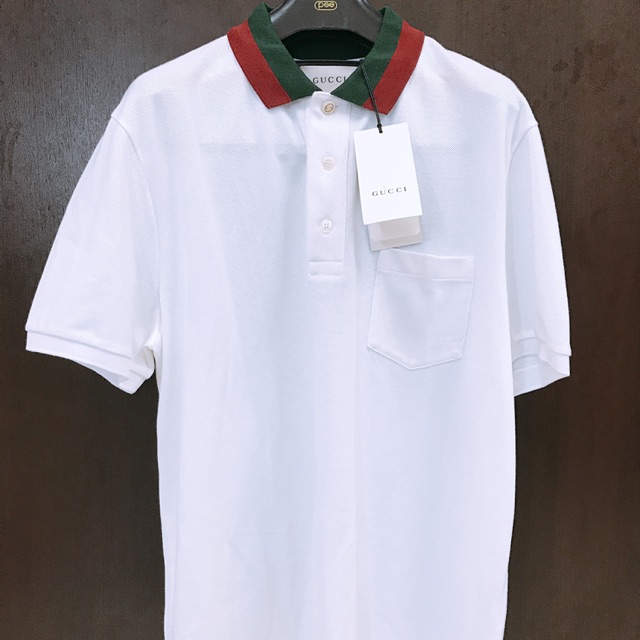 cotton polo with web collar