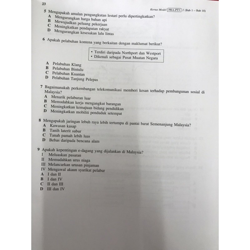 KERTAS MODEL PRA-PT3 FORMULA A+ GEOGRAFI TINGKATAN 2