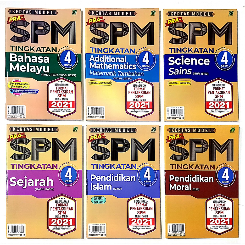 Kertas Model Pra Spm Tingkatan 4 Buku Latihan Sasbadi { Ready