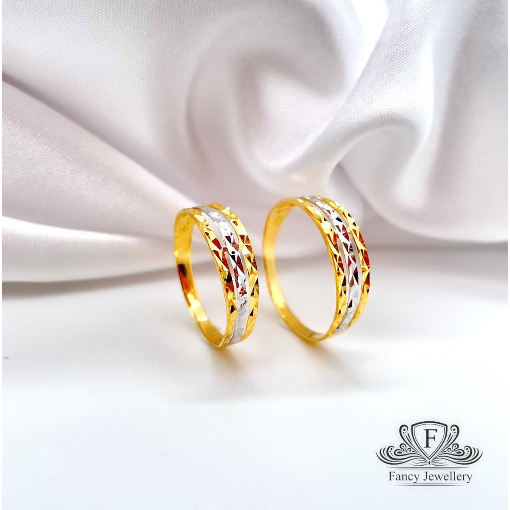 💎💎Fancy Jewellery💎💎 Emas 916 Cincin KLCC Chrome 3Layer Emas 916 tulen Bajet Emas 916
