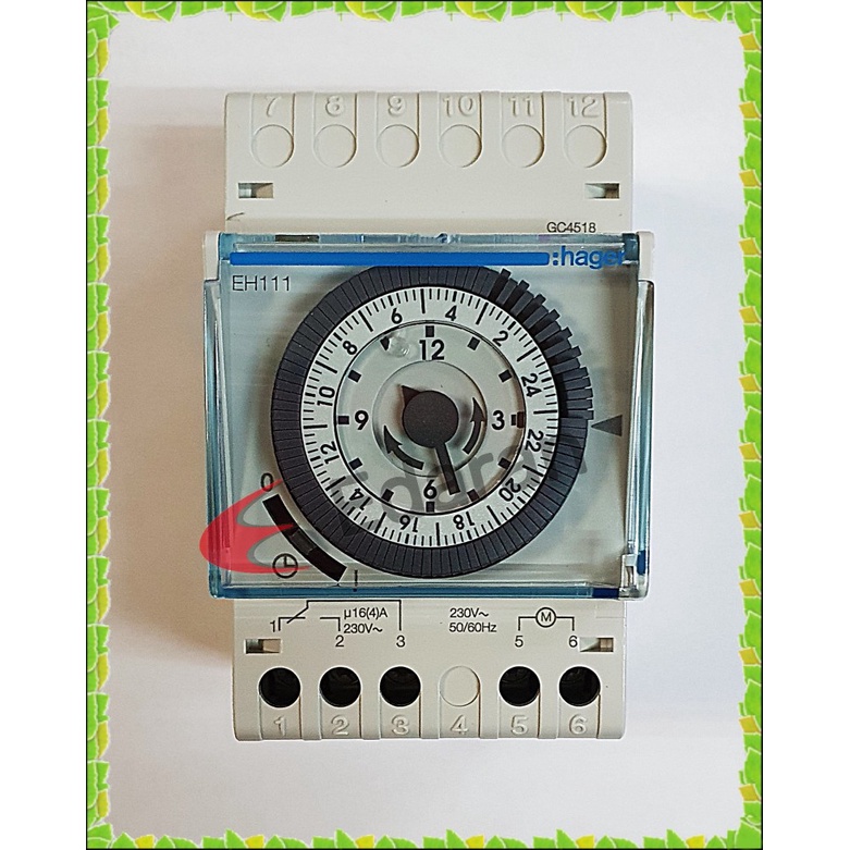 HAGER EH111 TS24H ANALOGUE TIMER SWITCH (DIN RAIL TYPE) Shopee Malaysia
