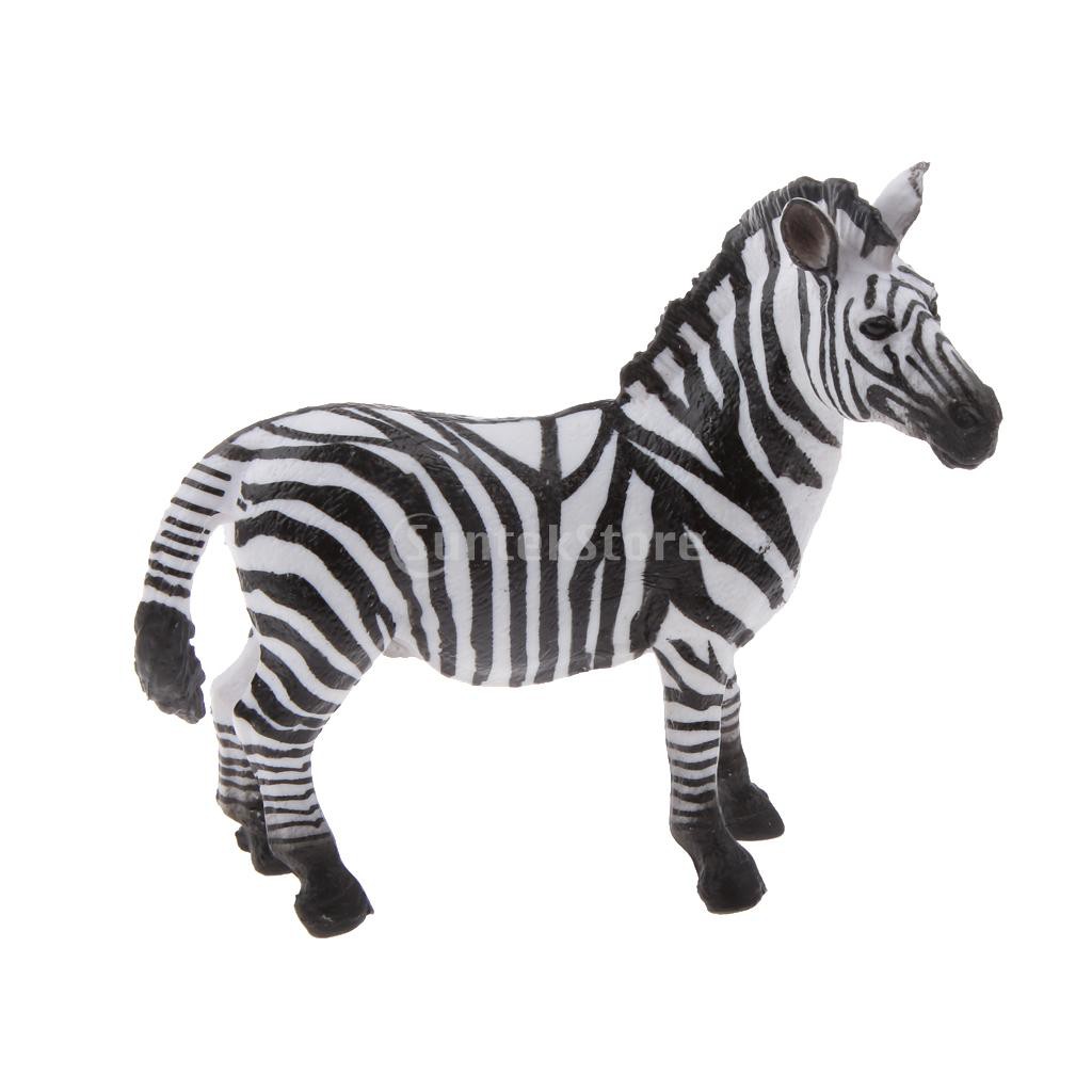 Lifelike Zebra Wildlife Animal Model Figure Boys Girls Educational Toy Gift 
