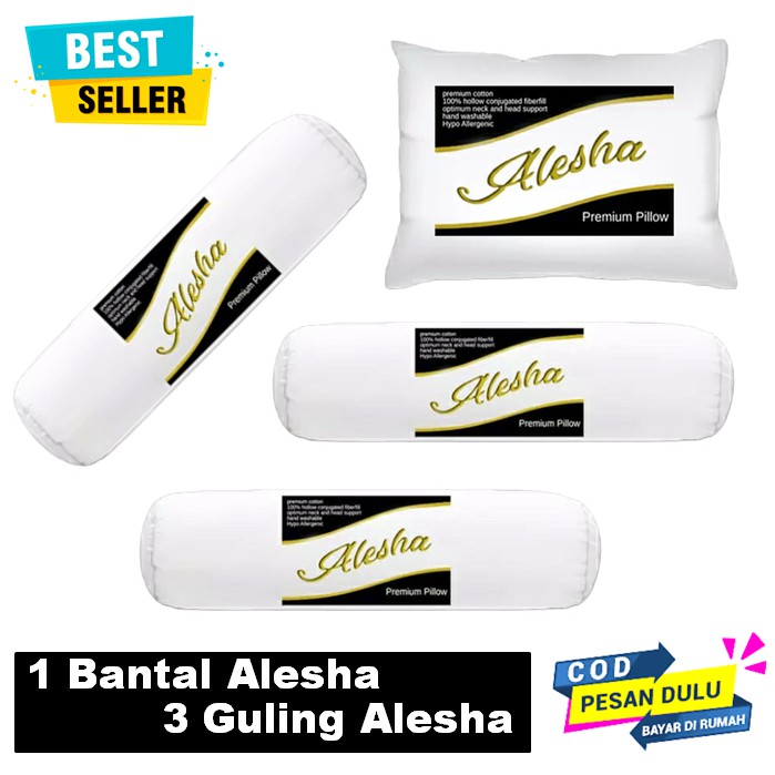 (Package 3 Bolsters 1 Pillow) Best Alesha Padded Adult Bolster Pillow