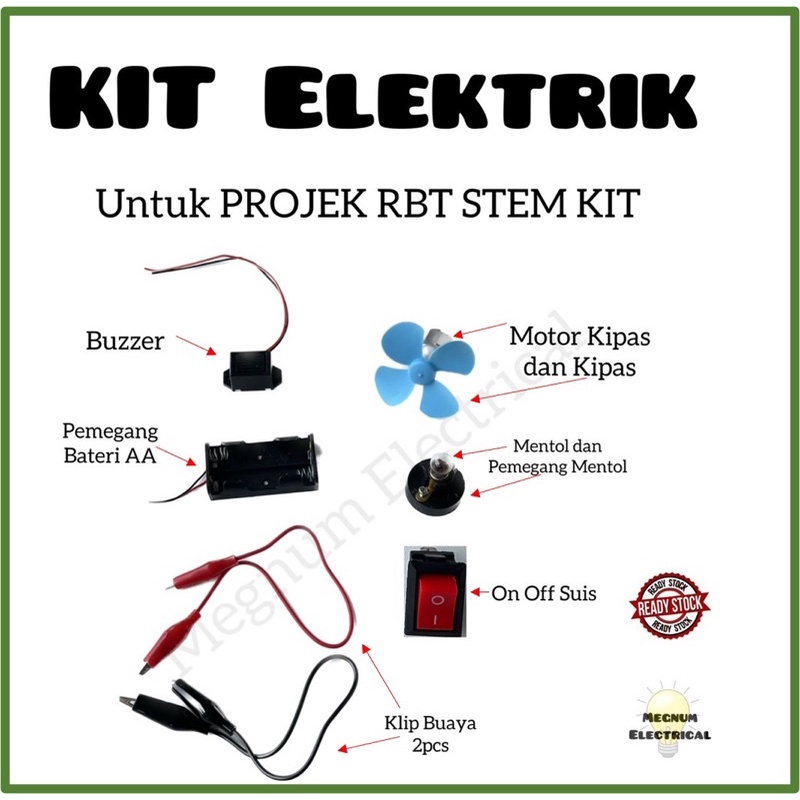 Projek RBT STEM KIT Aliran Elektrik Pelajar Sekolah | Shopee Malaysia