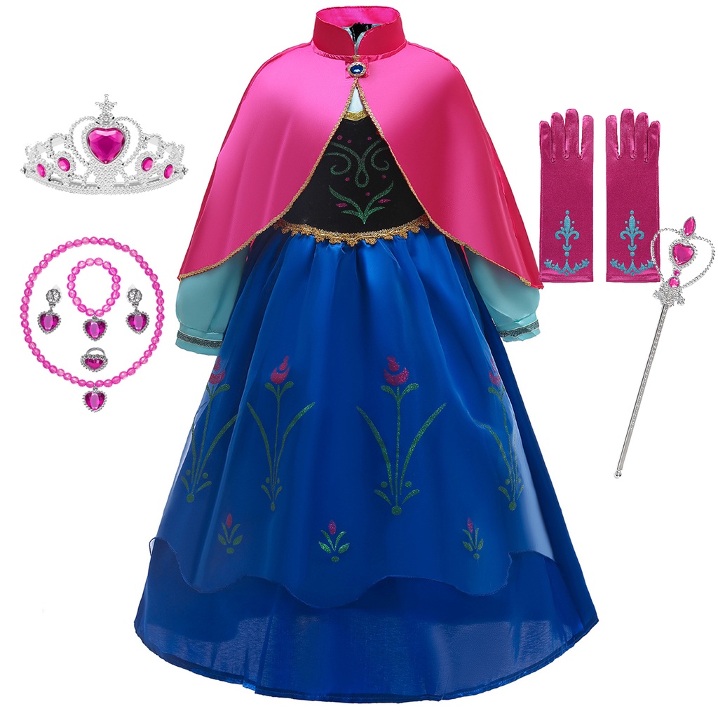 frozen-anna-costume-kids-disney-princess-dress-birthday-party-dress-up