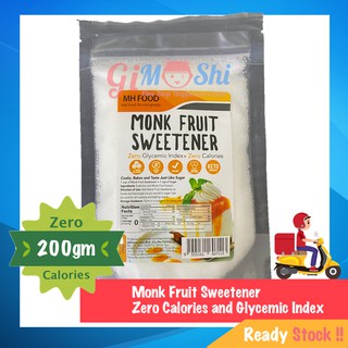 Monk Fruit Sweetener - Zero Calories and Glycemic Index - 200gm