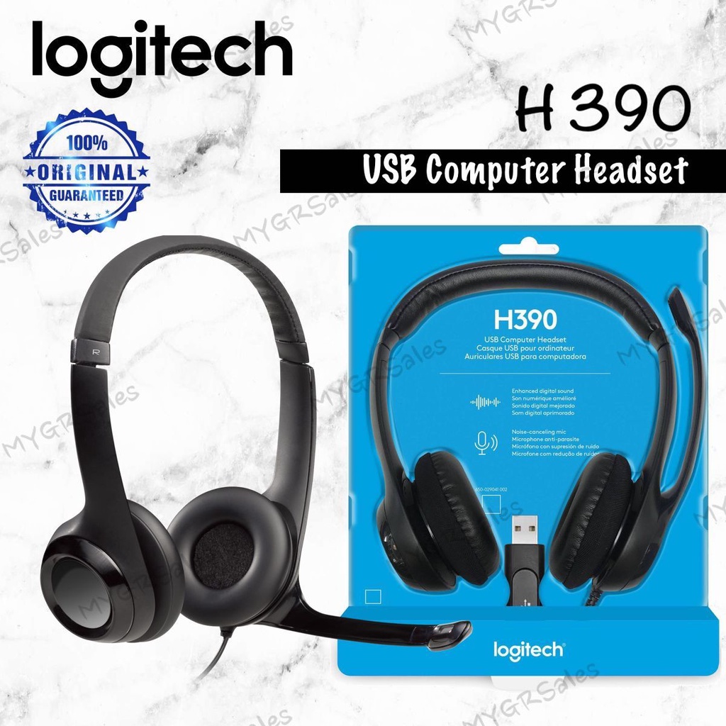 Logitech H390 Usb Computer Wired Headset With Noise Cancelling 