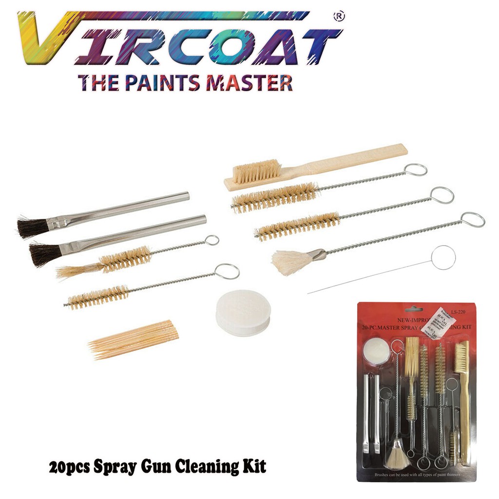 Manual 11 Piece Airbrush Spray Gun Cleaning Brush & Needle Set Clean Poker Kit