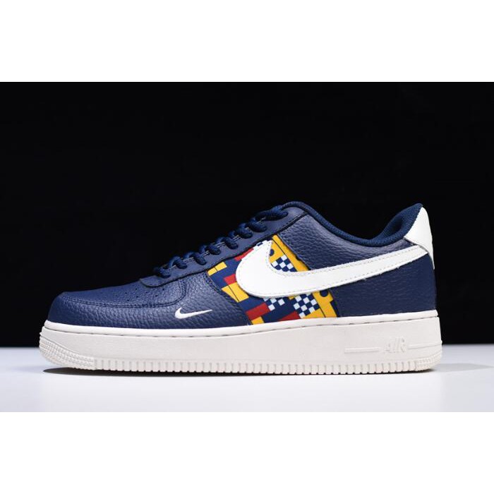 navy blue and yellow air force 1