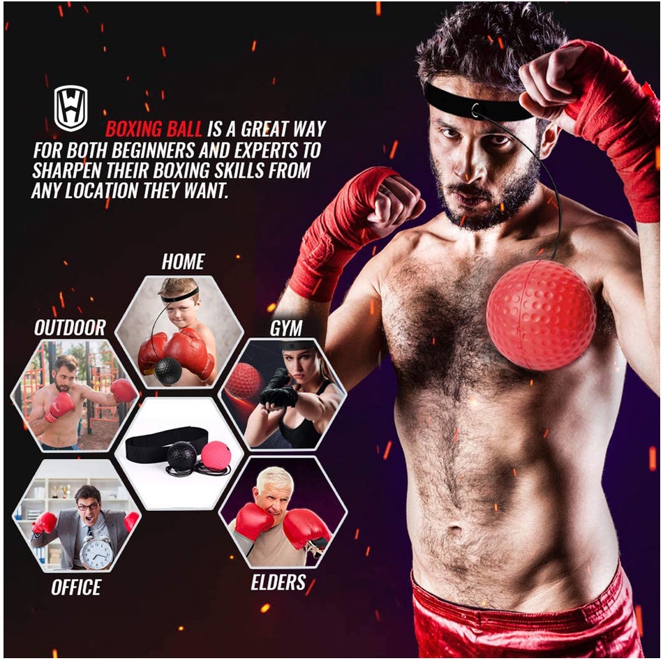 Reliable Purpose Worthdefence Kick Boxing Reflex Ball Head Band Fighting Speed Training Punch Balls Muay Tai MMA Exer... - Image 2