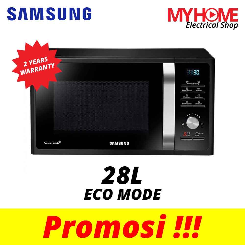 SAMSUNG 28L SOLO MICROWAVE OVEN WITH HEALTHY STEAM MS28F303TFK/SM