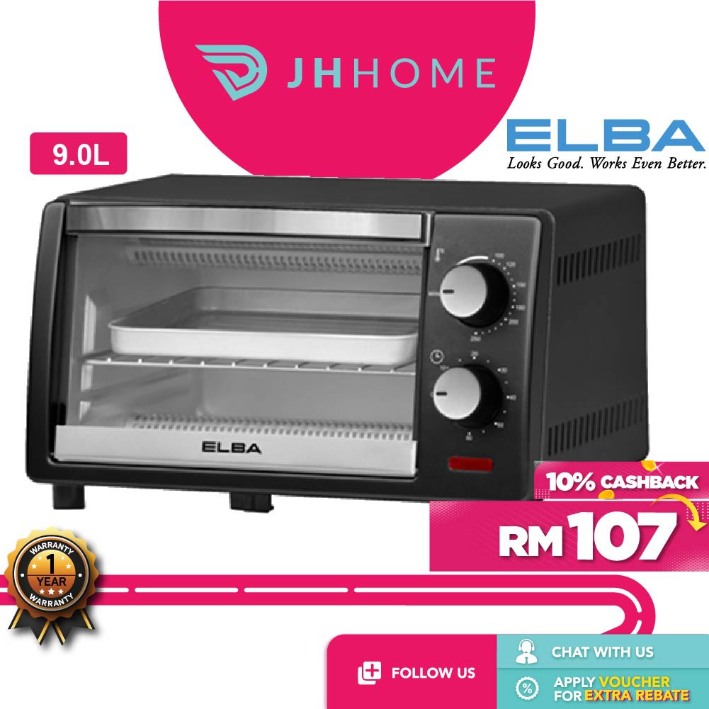 Elba 9 0l Electric Oven Toaster Eot D0989 Bk Shopee Malaysia