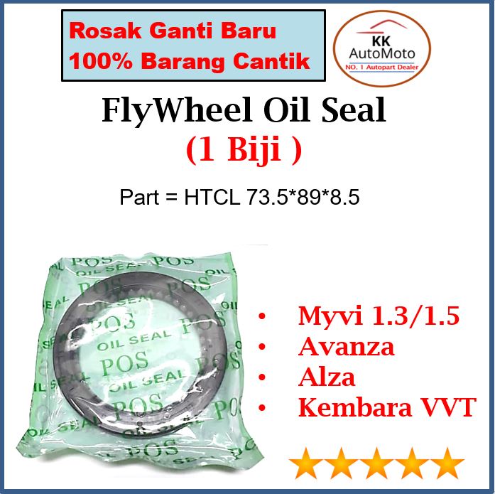 1 Biji FlyWheel Oil Seal ( Crank Shaft Rear ) Perodua Myvi 1.3/1.5