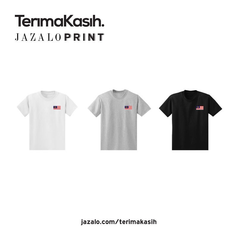 TerimaKasih. Mini Logo T-Shirt - Baju Bendera Malaysia Mini (White 