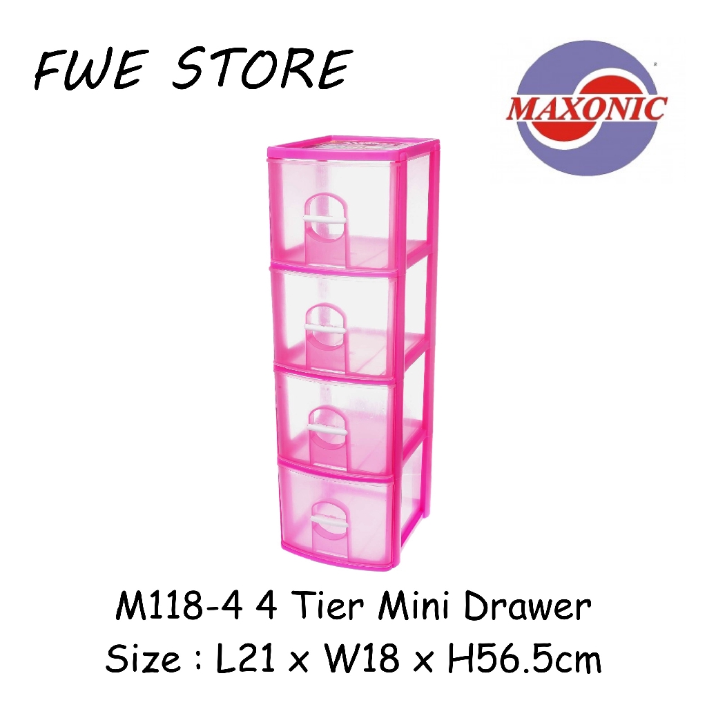 Maxonic 4 Tier Mini Drawer Medicine Storage Stationary Storage