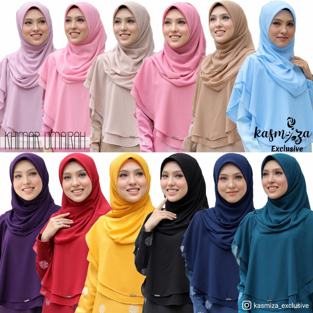 KHIMAR UMAIRAH/ HIJAB INSTANT/ KHIMAR EKSKLUSIF /TUDUNG KHIMAR 2 IN 1/ KHIMAR DENGAN TUDUNG BAWAL LABUH