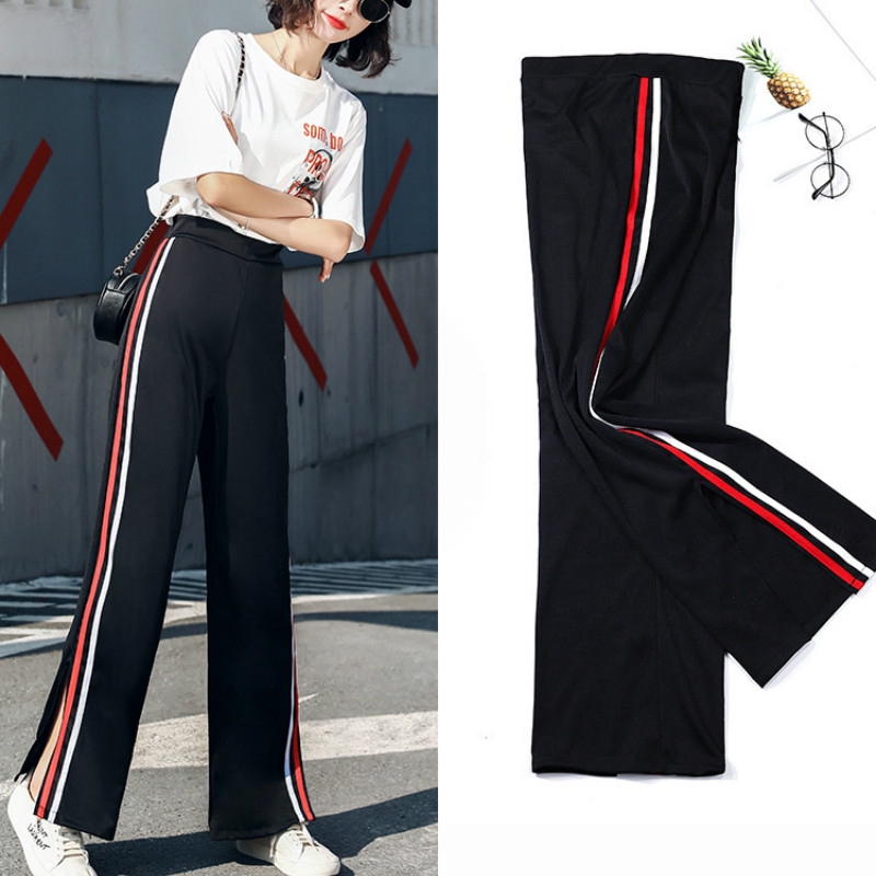 wide leg sports trousers