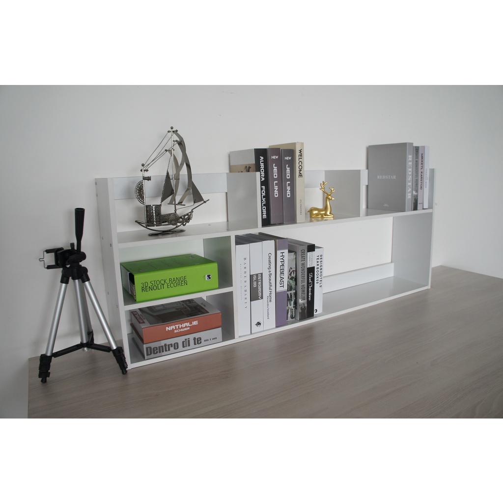 SHIRO rak Table Top / Table organizer rack shelf / Rak Buku Kayu / wooden multipurpose rack book