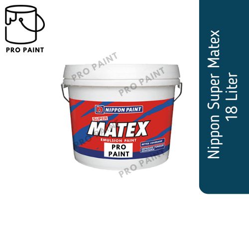 18L Nippon Paint Super Matex Emulsion / Cat Kapur Air 18 Liter / Cat ...