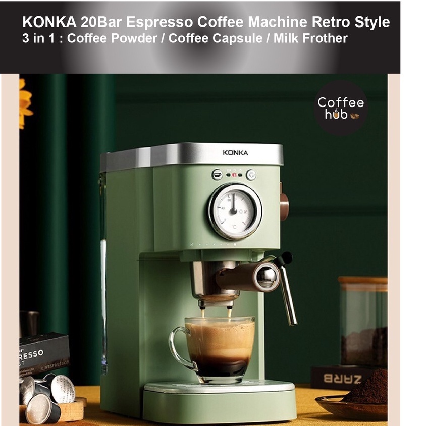 (READY STOCK)KONKA 20bar 3in1 Espresso Coffee Machine Coffee Maker
