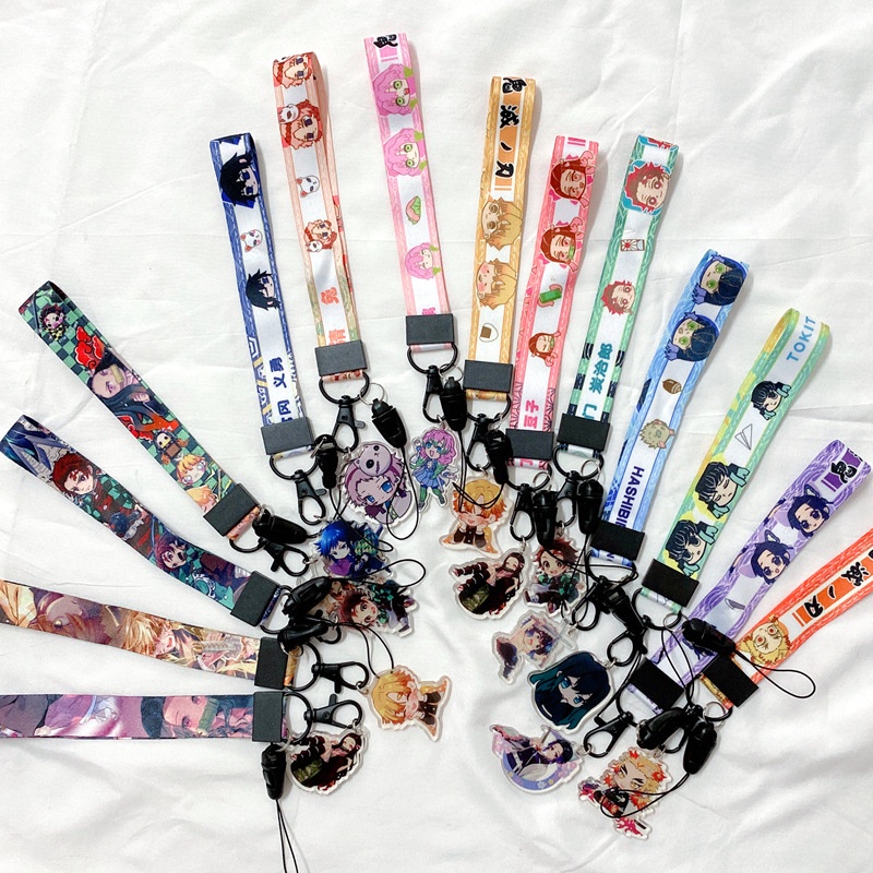 Phone Wrist Straps Cute Cartoon Anime Acrylic Pendant Short Colourfast Removable Lanyard 手机挂绳