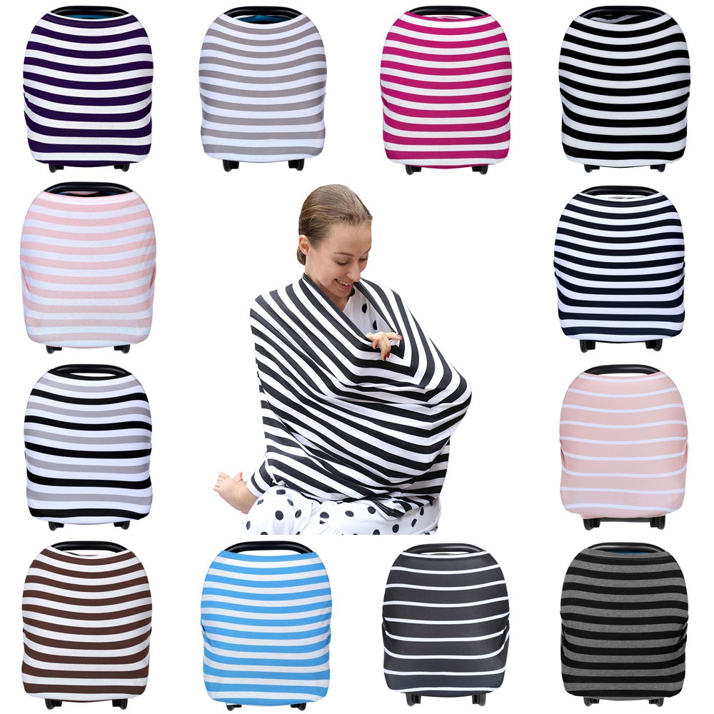 Baby Car Seat Cover Canopy Nursing Cover Multi-Use Stretchy Infinity Scarf  Breastfeeding Shopping Cart Cover | Shopee Malaysia