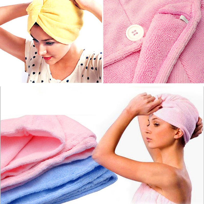 Lady's Magic Hair Drying Towel/Hat/Cap Quick Dry Bath | Shopee Malaysia