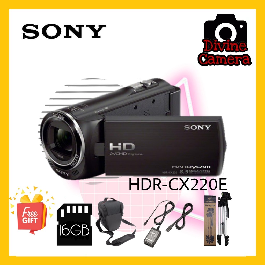 Sony HDRCX220 HD Handycam Camcorder (Black) Shopee Malaysia