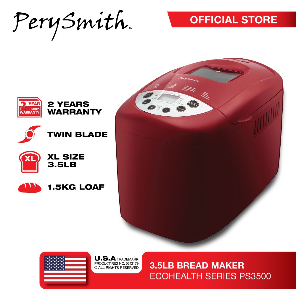 PerySmith Bread Maker Ecohealth Series - Size XL (3.5LB) PS3500