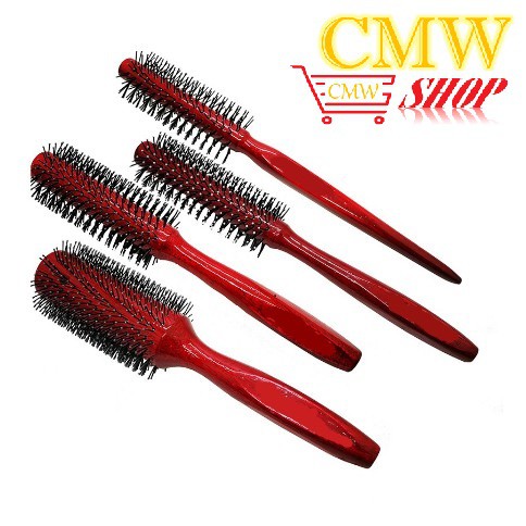 Wooden Hair Rolling Brush Round Comb Salon Barber Professional Use Round Wooden Hair Brush (XS /S /M /L)