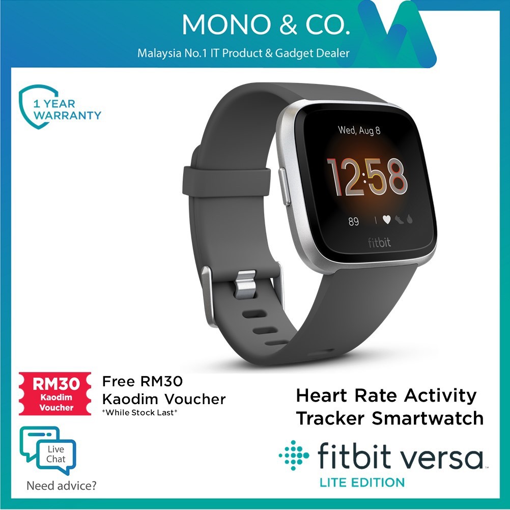 fitbit versa lite smart fitness watch with heart rate monitor