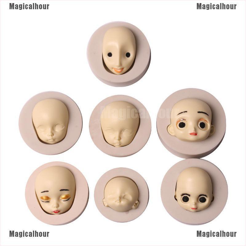 MagicalHour Baby Face Silicone Mold Chocolate Polymer Clay ...