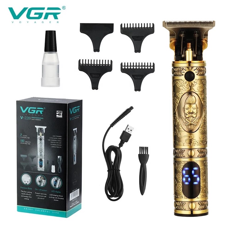 ORIGINAL VGR V-228 Steel Cordless Clipper Professional Hair Trimmer .