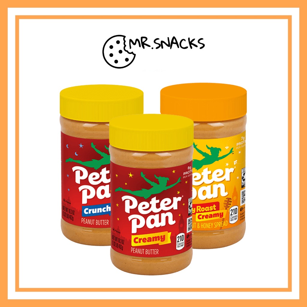 Peter Pan Peanut Butter 462g Creamy Crunchy Honey Roasted Creamy Shopee Malaysia