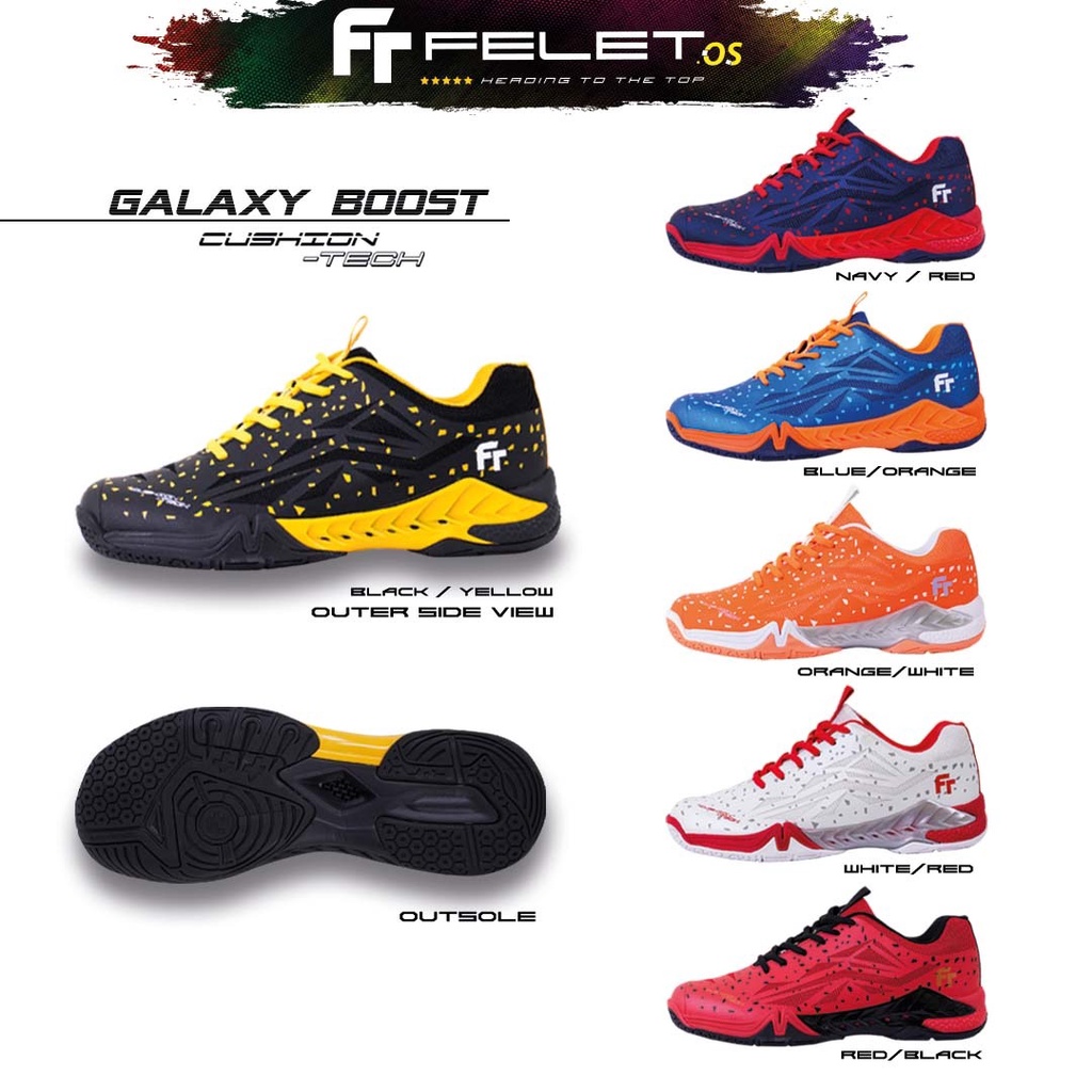 FELET The Latest Galaxy Boost Badminton Shoes Shopee Malaysia